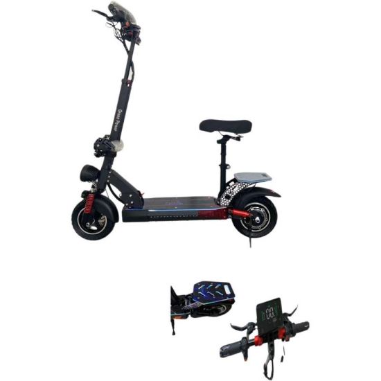 صورة سكوتر الوحش الأسود الكهربائي قوي ومتين